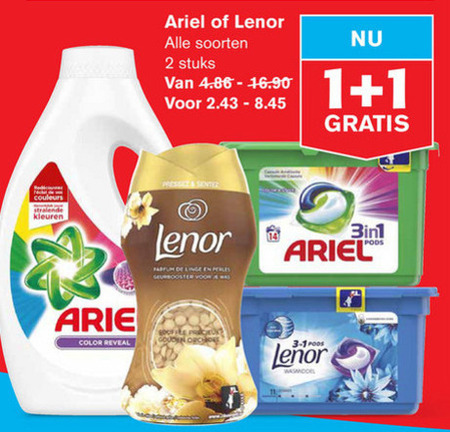 Lenor   wasmiddel, wasverzachter folder aanbieding bij  Hoogvliet - details