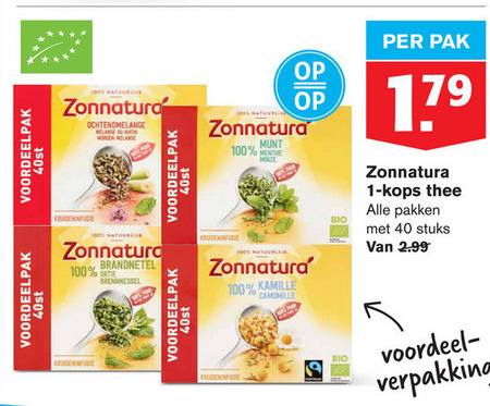 Zonnatura   thee folder aanbieding bij  Hoogvliet - details