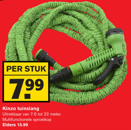 Kinzo   tuinslang folder aanbieding bij  Hoogvliet - details