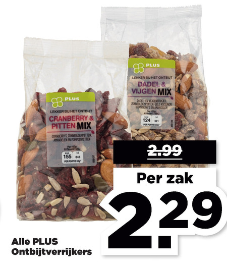 Plus Huismerk   muesli, zonnebloempitten folder aanbieding bij  Plus - details