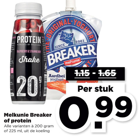 Melkunie   drinkyoghurt, zuivelsnack folder aanbieding bij  Plus - details