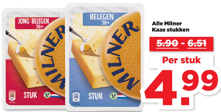 Milner   kaas folder aanbieding bij  Plus - details