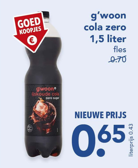 Gwoon   cola folder aanbieding bij  Deen - details