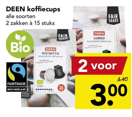 Deen Huismerk   koffiecups folder aanbieding bij  Deen - details