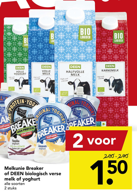 Melkunie   melk, zuivelsnack folder aanbieding bij  Deen - details