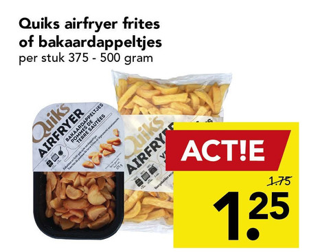 Quiks   patat folder aanbieding bij  Deen - details