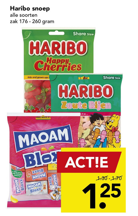 Haribo   snoep folder aanbieding bij  Deen - details