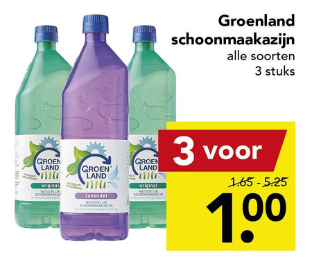 Groenland   schoonmaakazijn folder aanbieding bij  Deen - details