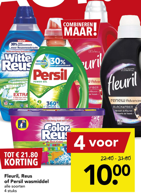 Fleuril   wasmiddel folder aanbieding bij  Deen - details