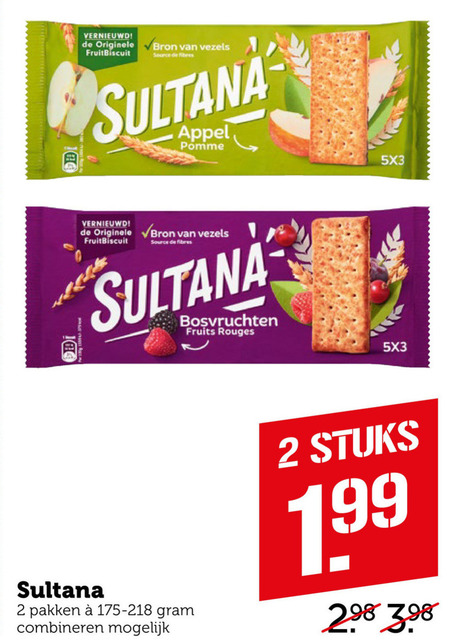 Sultana   fruitbiscuit folder aanbieding bij  Coop - details