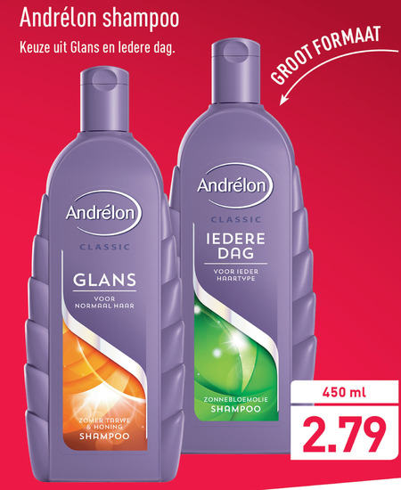 Andrelon   shampoo folder aanbieding bij  Aldi - details