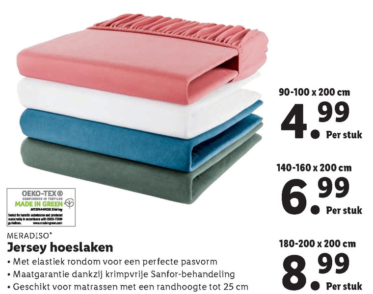 Meradiso   hoeslaken folder aanbieding bij  Lidl - details