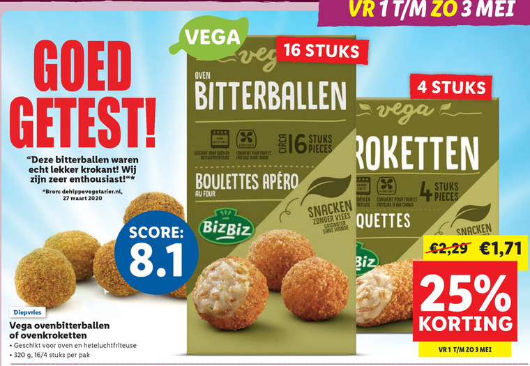 Biz Biz   kroket, bitterballen folder aanbieding bij  Lidl - details