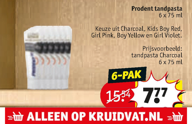 Prodent   tandpasta folder aanbieding bij  Kruidvat - details