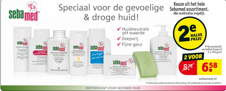 Sebamed   handzeep, bodymilk folder aanbieding bij  Kruidvat - details