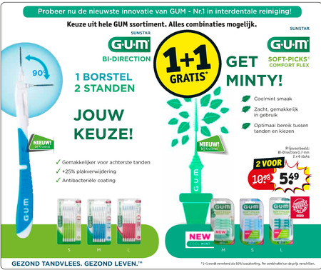 G.U.M.   tandenstokers folder aanbieding bij  Kruidvat - details