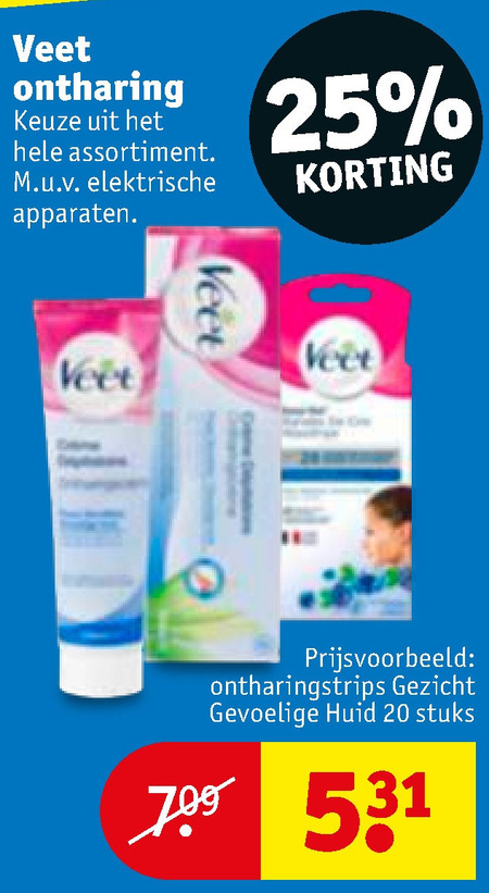 Veet   ontharing, ontharingscreme folder aanbieding bij  Kruidvat - details