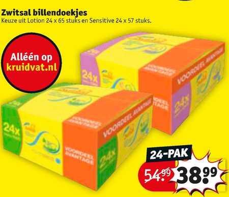 winnen Meenemen Hobart Zwitsal billendoekjes folder aanbieding bij Kruidvat - details