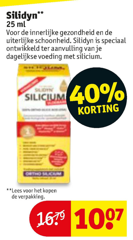 Silidyn   voedingssupplement folder aanbieding bij  Kruidvat - details