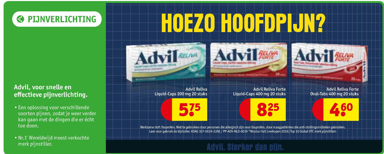 Advil   pijnremmer folder aanbieding bij  Kruidvat - details