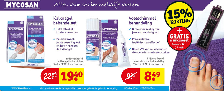 Mycosan   nagelverzorging folder aanbieding bij  Kruidvat - details