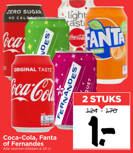 Coca-Cola   cola, frisdrank folder aanbieding bij  Vomar - details