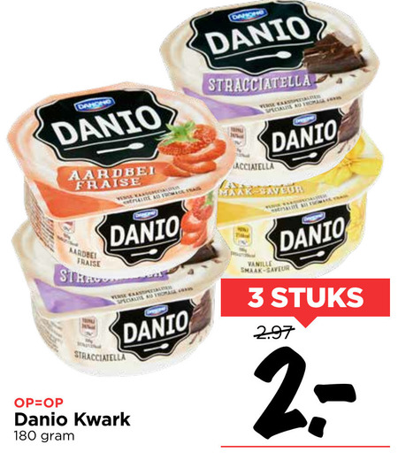 Danone Danio   kwark folder aanbieding bij  Vomar - details