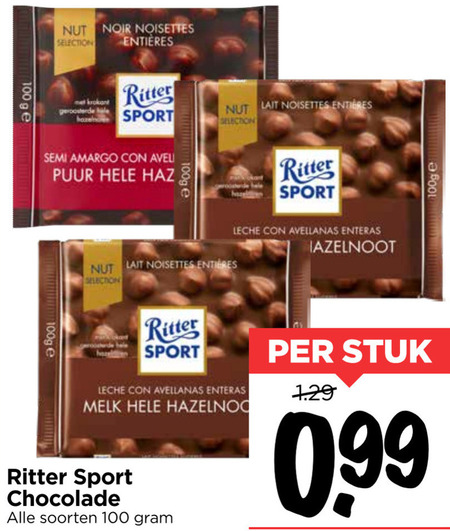 Ritter Sport   chocolade folder aanbieding bij  Vomar - details