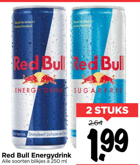 Red Bull   energiedrank folder aanbieding bij  Vomar - details