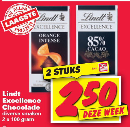 Lindt   chocolade folder aanbieding bij  Nettorama - details