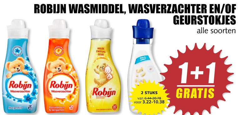 Robijn   wasmiddel, luchtverfrisser folder aanbieding bij  MCD Supermarkt Basis - details