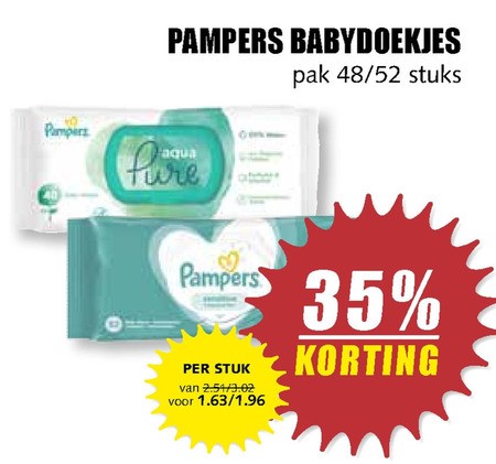 Pampers   billendoekjes folder aanbieding bij  MCD Supermarkt Basis - details