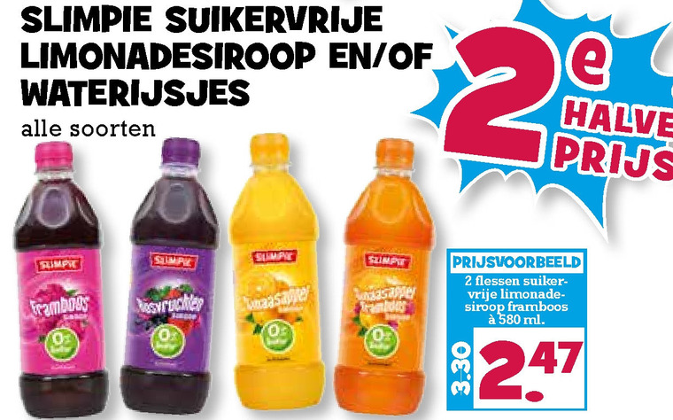 Slimpie   waterijs, limonadesiroop folder aanbieding bij  Boons Markt - details