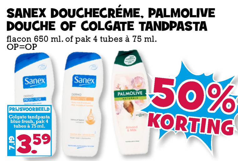 Palmolive   douchegel, tandpasta folder aanbieding bij  Boons Markt - details