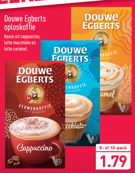 Douwe Egberts   oploskoffie folder aanbieding bij  Aldi - details