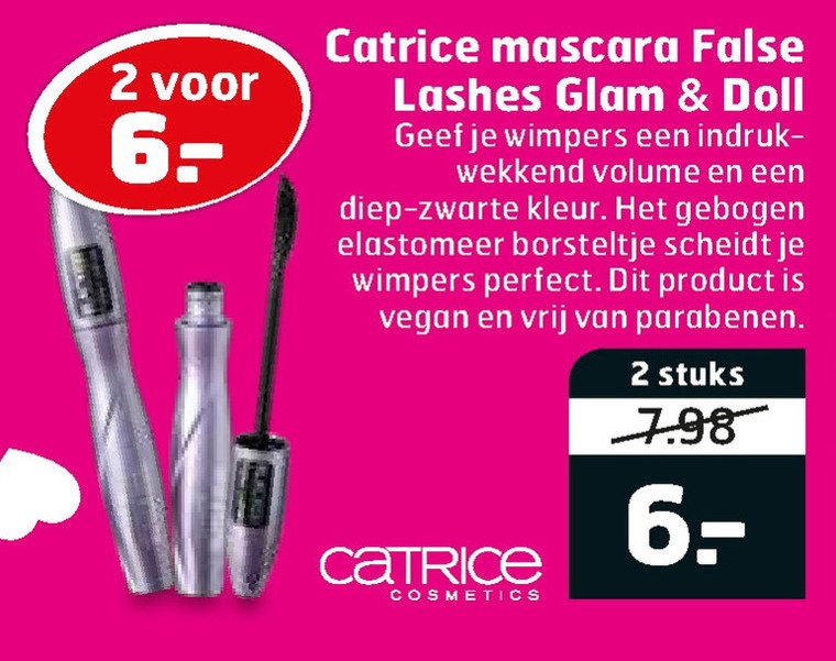 Catrice   mascara folder aanbieding bij  Trekpleister - details