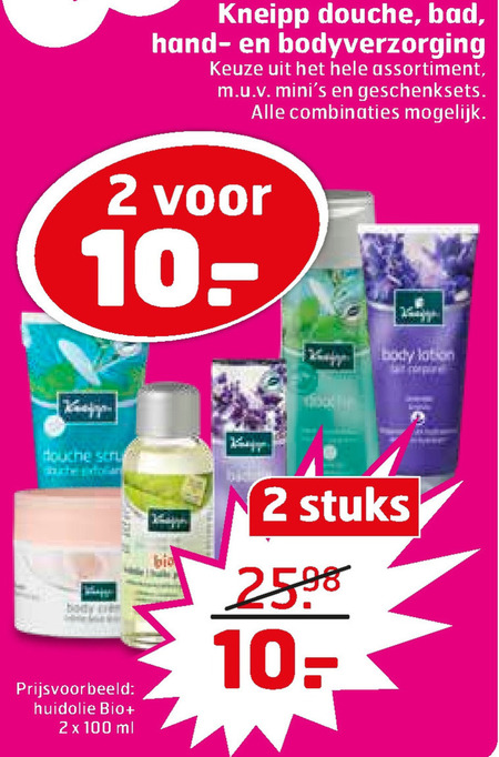 Kneipp   handcreme, huidolie folder aanbieding bij  Trekpleister - details