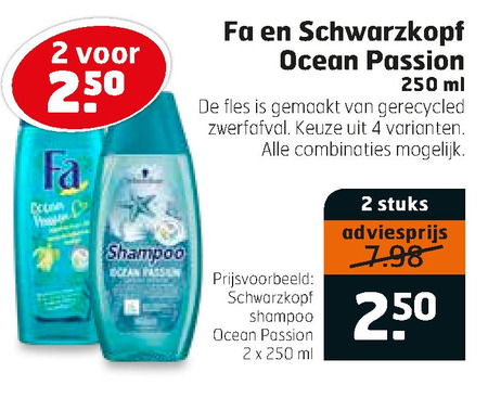 Fa   shampoo, douchegel folder aanbieding bij  Trekpleister - details