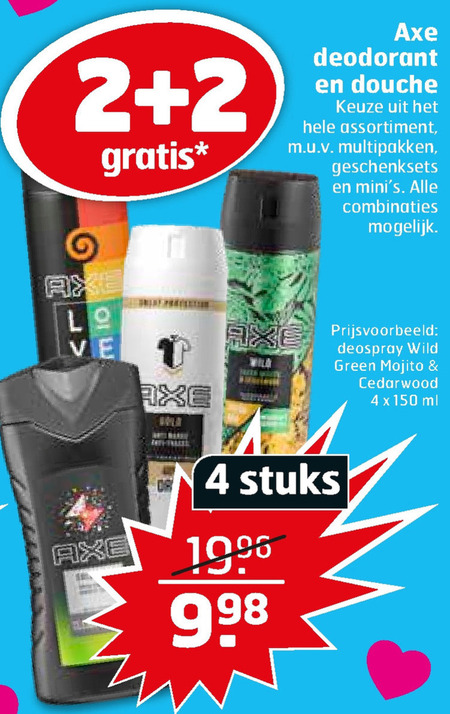 Axe   deodorant, douchegel folder aanbieding bij  Trekpleister - details