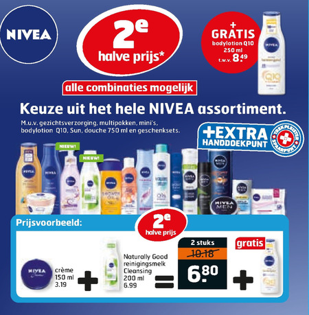 Nivea   deodorant, douchegel folder aanbieding bij  Trekpleister - details