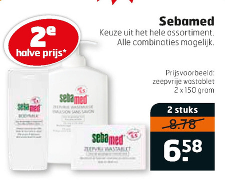 Sebamed   bodymilk, handzeep folder aanbieding bij  Trekpleister - details