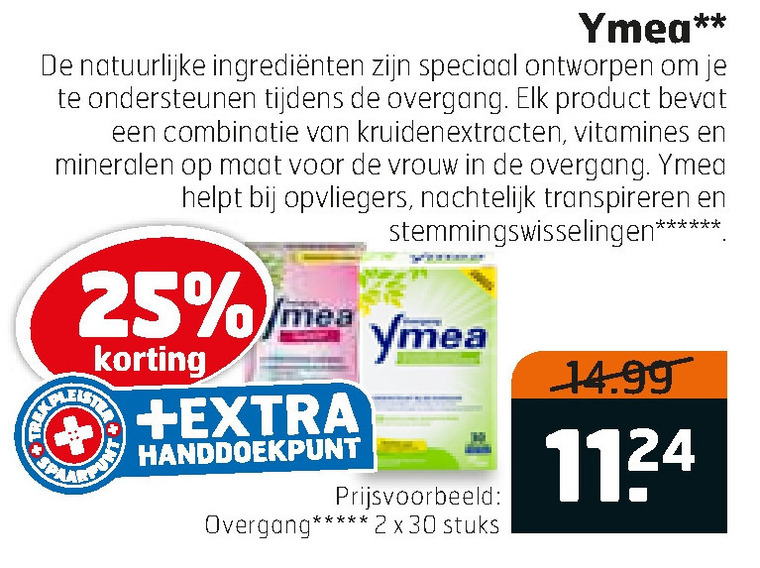 Ymea   voedingssupplement folder aanbieding bij  Trekpleister - details