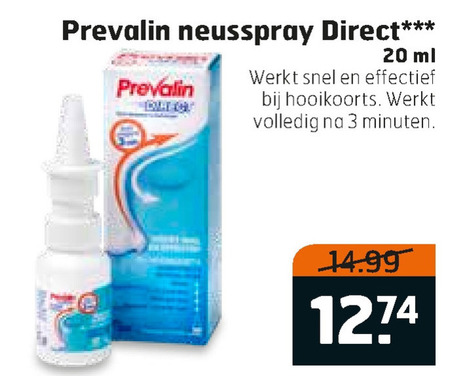 Prevalin   neusspray folder aanbieding bij  Trekpleister - details