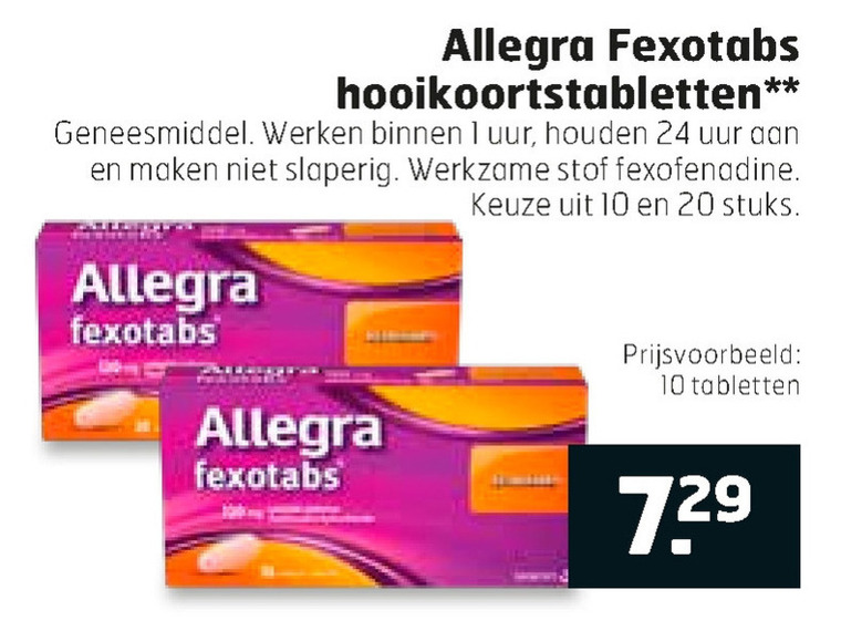 Allegra   huisapotheek folder aanbieding bij  Trekpleister - details