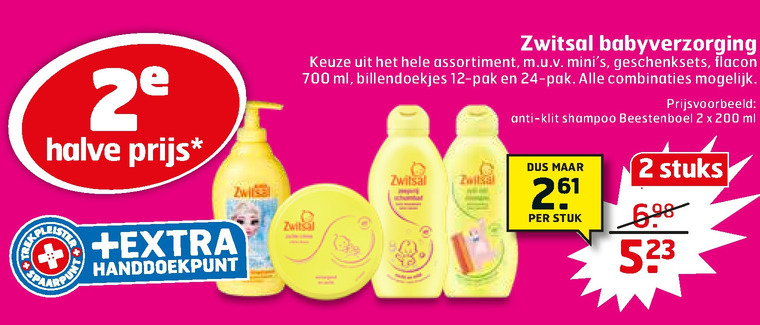 Zwitsal   shampoo, babyshampoo folder aanbieding bij  Trekpleister - details