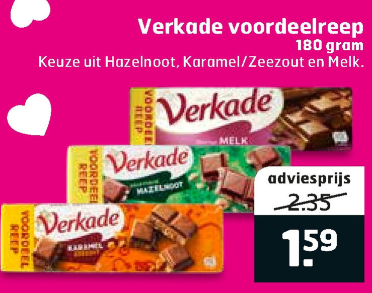 Verkade   chocolade folder aanbieding bij  Trekpleister - details