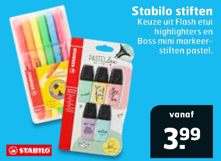 Stabilo   viltstiften, markeerstift folder aanbieding bij  Trekpleister - details