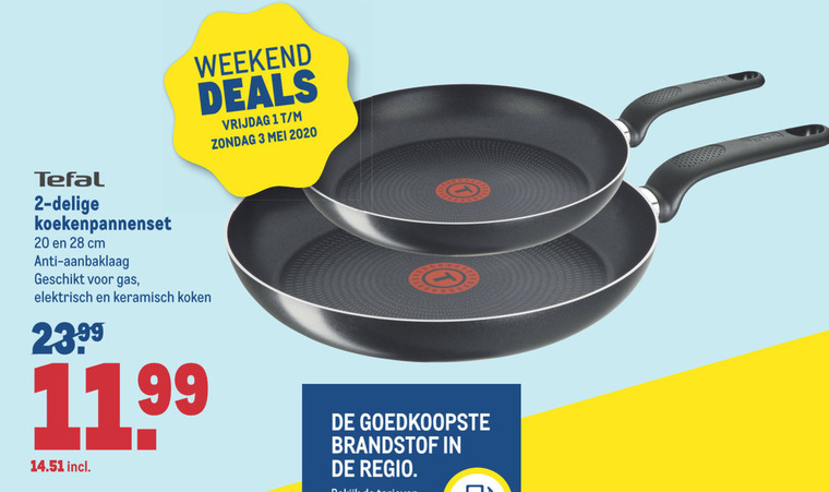 Tefal   koekenpan, pannenset folder aanbieding bij  Makro - details