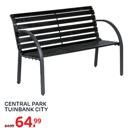 Speciaal fontein sturen Central Park tuinbank folder aanbieding bij Praxis - details