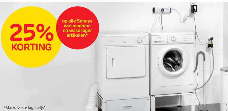 Sencys   wasmachinerand, wasmachinelekbak folder aanbieding bij  Praxis - details